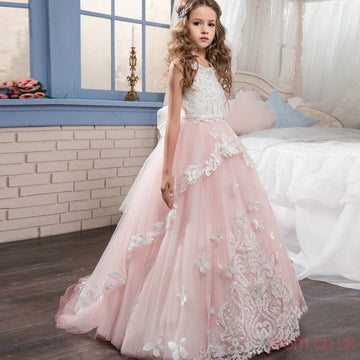 Princess Kids Flower Girl Dress Pinky BDCH0116