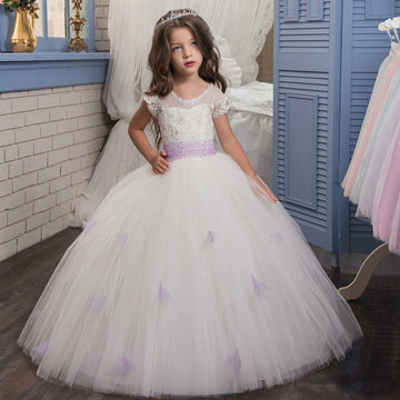 Ball Gown Lace Beading Flower Girl Dress BDCH0132