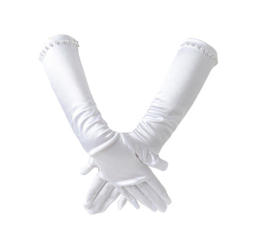 Flower Girls Gloves with Pearls GL004