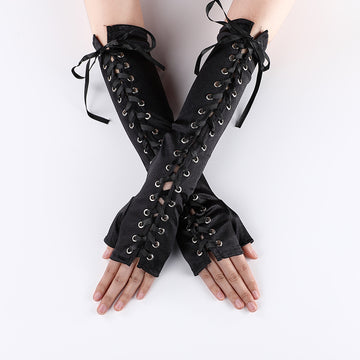 Lace up Prom Punk Club Prom Party Gloves GLA005