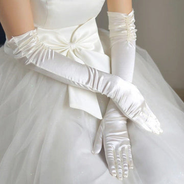 Long Satin Bridal Gloves GLA013