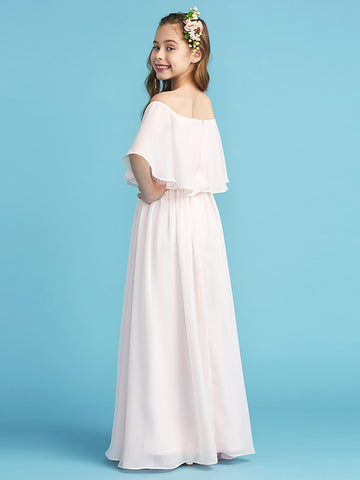 Long Chiffon Junior Bridesmaid Dress Flower Girl BDJFGD007