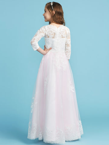 Tulle Lace Junior Bridesmaid Dress First Communion Dress BDJFGD012
