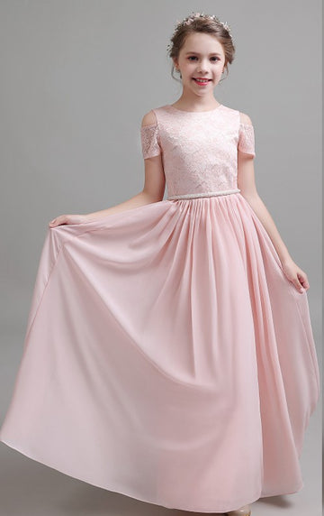 Chiffon Kids Formal Dress Junior Bridesmaid Dress BDJFGD027