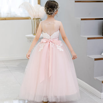 Baby Girl Lace Tulle Flower Girl Dress TJFGD084