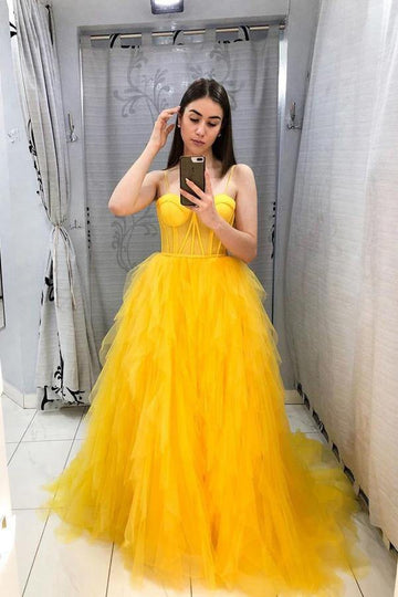 Yellow Princess Prom Dress JTA2171