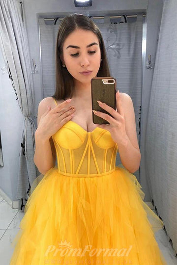 Yellow Princess Prom Dress JTA2171
