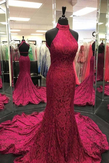 Charming Mermaid Burgundy Evening Formal Dress JTA2181