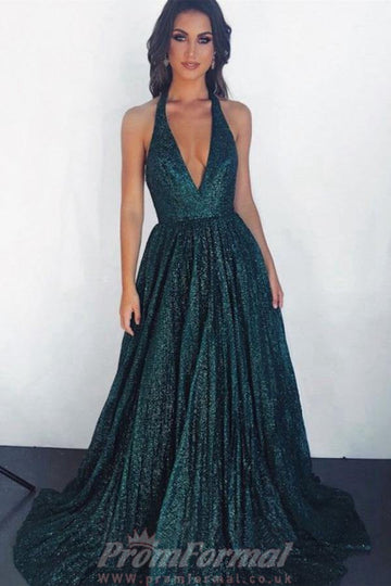 Deep V Neck Champange A Line Prom Dress JTA2301