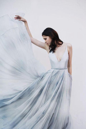 Straps V Neck Tulle Prom Formal Dress JTA4671