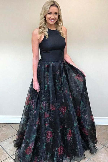 A Line Black Prom Dress JTA6201