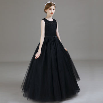 Lace Tulle Child Bridesmaid Dress Flower Girl Dress BDJFGD031