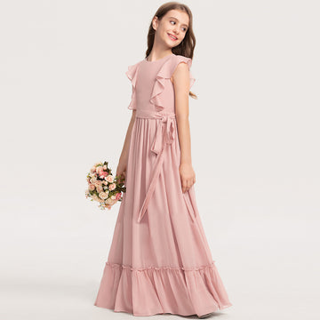 Chiffon Kids Formal Dress Junior Bridesmaid Dress BDJFGD037