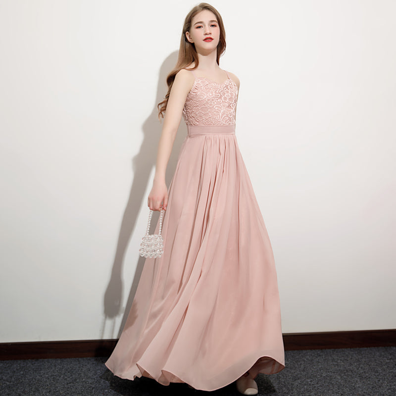 Simple Straps Junior Bridesmaid Dress Girls Dress BDJFGD067