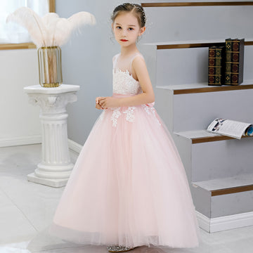 Baby Girl Lace Tulle Flower Girl Dress TJFGD084