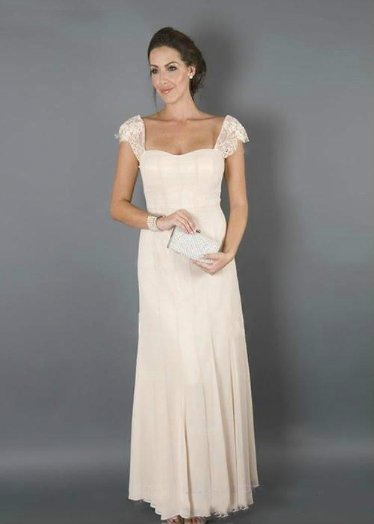 MMBD032 Simple Chiffon Mother Of The Bride Dress with Jacket