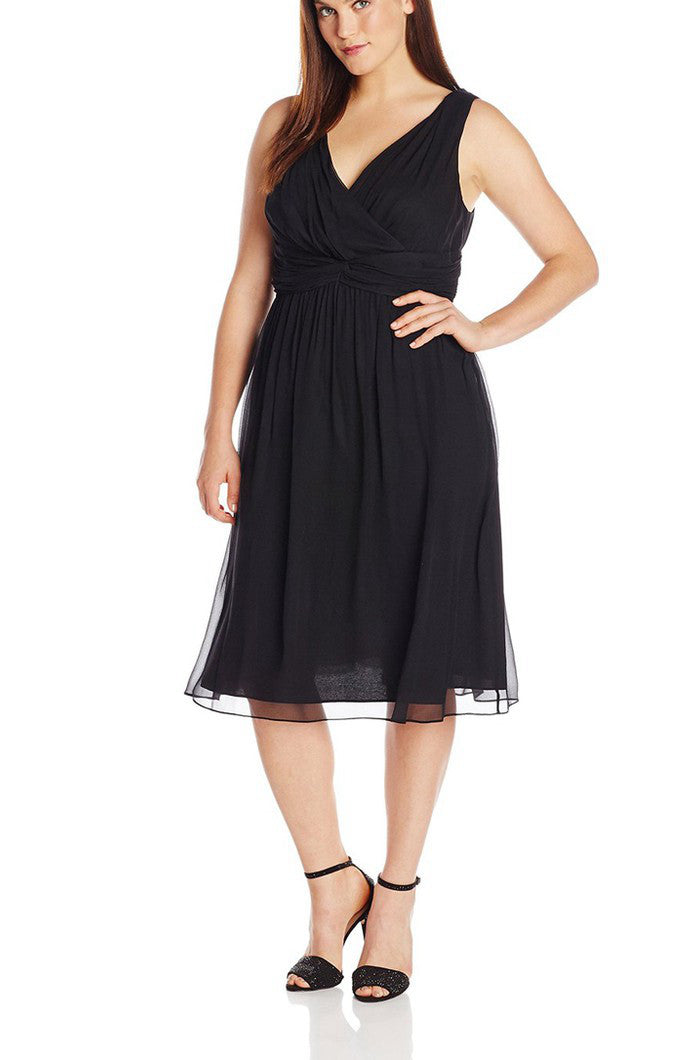 MMBD066 Short Black Plus Size Mother Of The Bride Dress