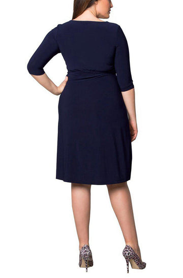 MMBD067 Short Navy Blue Plus Size Mother Of The Bride Dress
