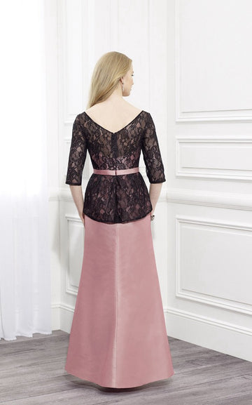 MMBD069 Half Sleeve Pink Lace Plus Size Mother Of The Bride Dress