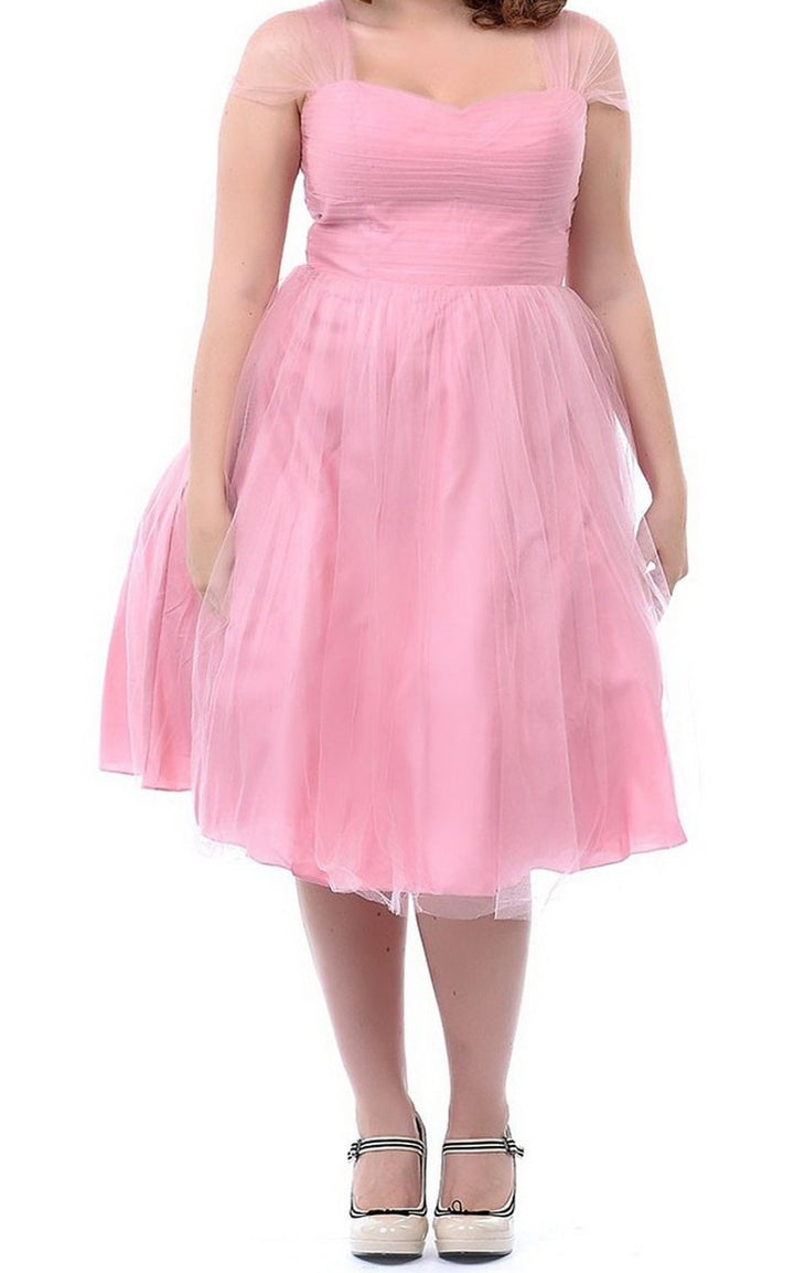 Rockabilly Tea Length Lace Wedding Dresses for Older Brides