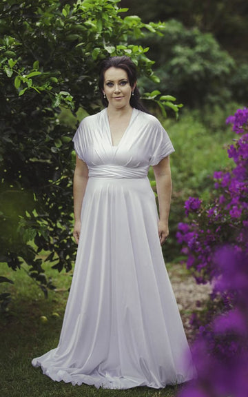 PPBD054 Ivory Plus Size Mother of The Bride Dress