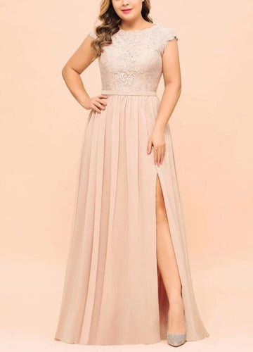 PPBD066 Pink Halter Plus Size Bridesmaid Dress with Pocket