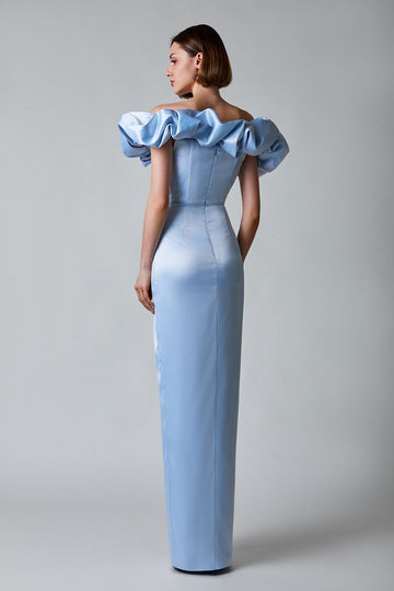 Sexy Off The Shoulder Split Evening Party Dress PXH006