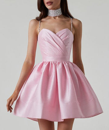 Pink Sweetheart Short Homecoming Graduation Dress PXH013