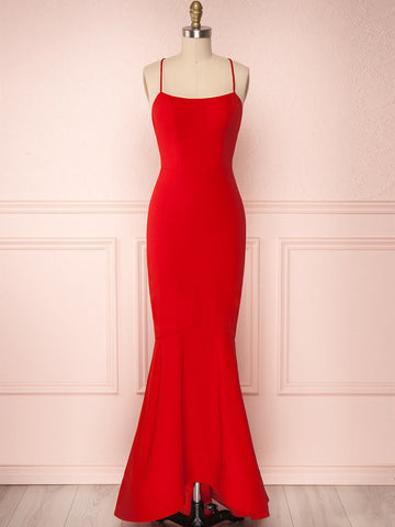 Red Mermaid Formal Graduation Evening Dress REALS129