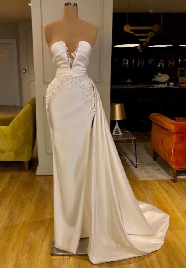 Ivory Mermaid Long Sexy Evening Dress REALS160