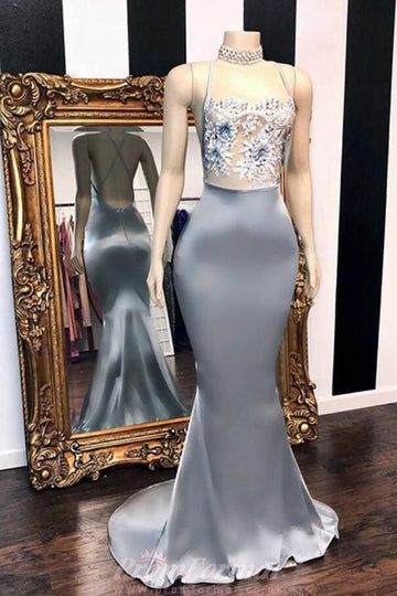 Mermaid Silver Evening Gowns REALS178