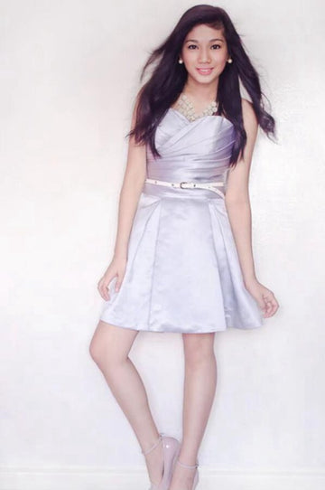 Silver Short Prom Dress SHORT005