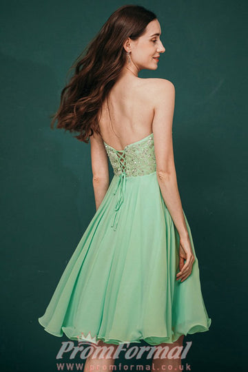 Green Sweetheart Teen Short Prom Dress SHORT045