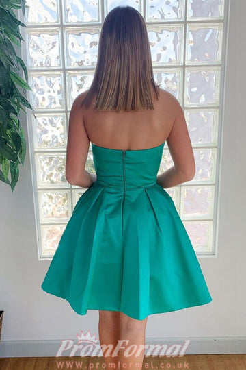 Yellow, Blue Short Junior Prom Dress with Pockets SHORT051