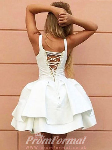Sweetheart Short White Teen Prom Dress SHORT111