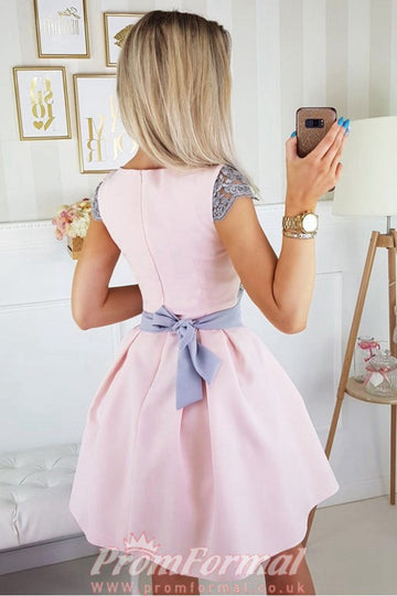 Pink Formal Junior Homecoming Dress SHORT186