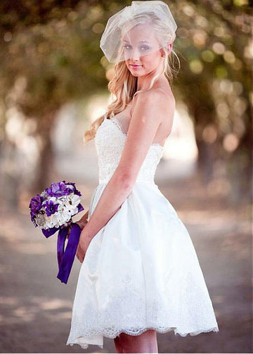 Sweetheart Short Wedding Dress SWD008