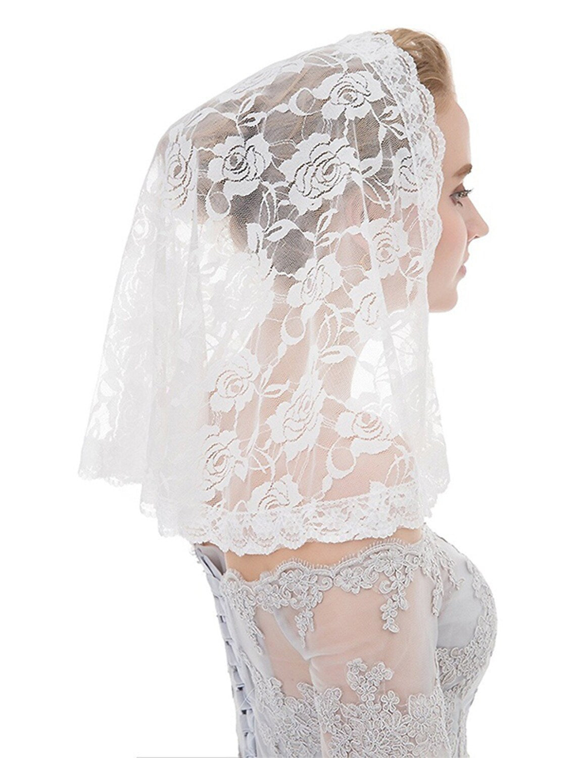 Elegant Classic Lace Wedding Veil Shoulder Veils VE028