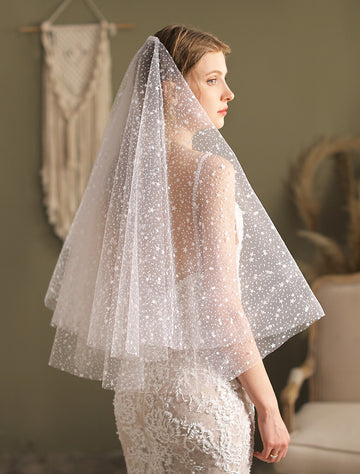 Modern Chic Wedding Veil Fingertip Veils VE029