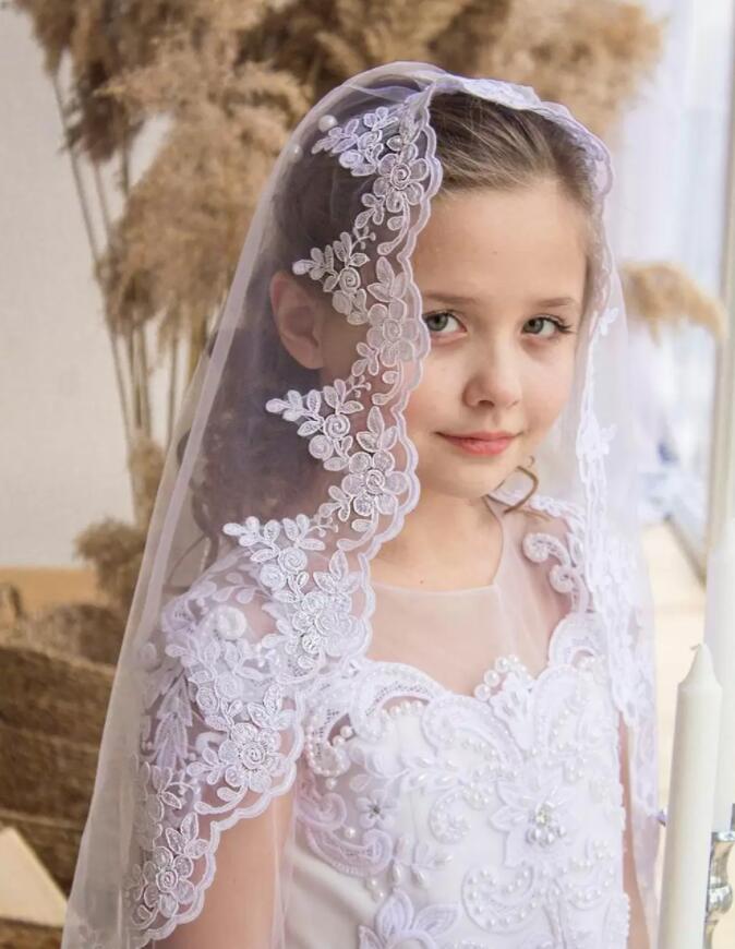 First Communion Veil Holy Communion Two Tier Communion Veil