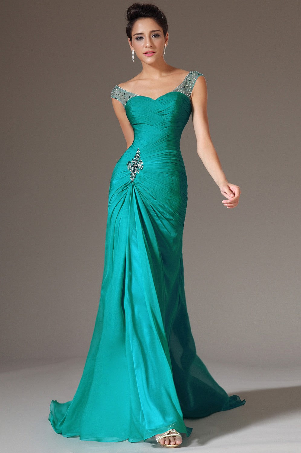 Jade 100D Chiffon Sheath/Column Sweetheart Morther Bridesmaid Formal Dress(BDJT1345)
