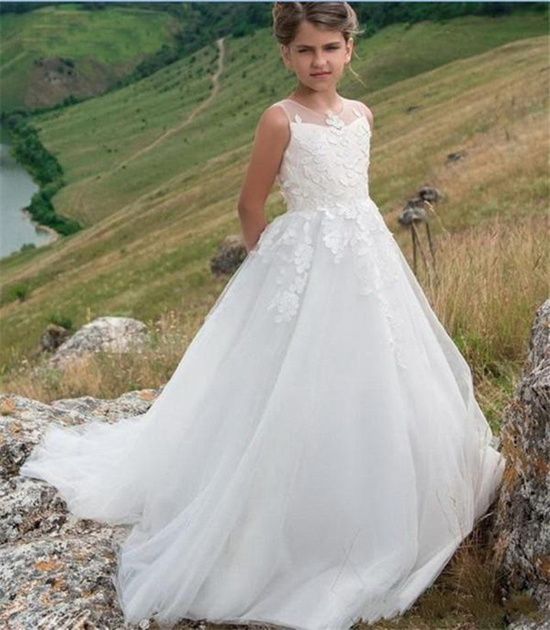 Ivory Lace Flower Girl Dress TFGD510
