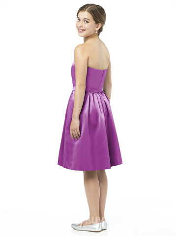 Short-Lavender Strapless Knee-length Junior Bridesmaid Dress(UKJBD03-012)